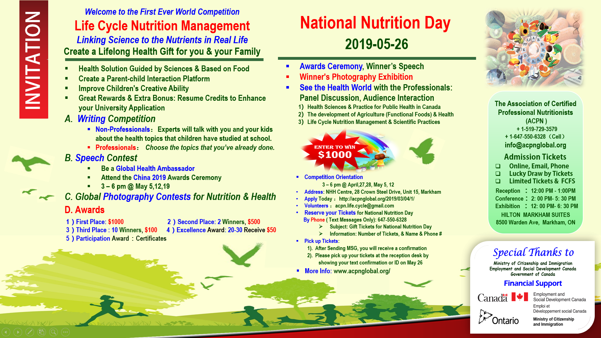 2019 National Nutrition Day Invitation Letter ACPN